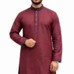Maroon Embroidered Punjabi