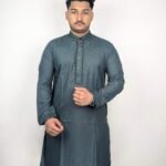 Teal Green Embroidered Punjabi