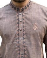 Premium Dark Brown Punjabi - Image 2