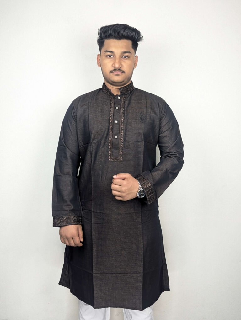 Deep Brown Embroidered Punjabi
