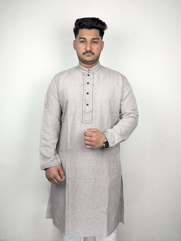Premium Light Grey Panjabi