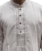 Premium Light Grey Panjabi - Image 3